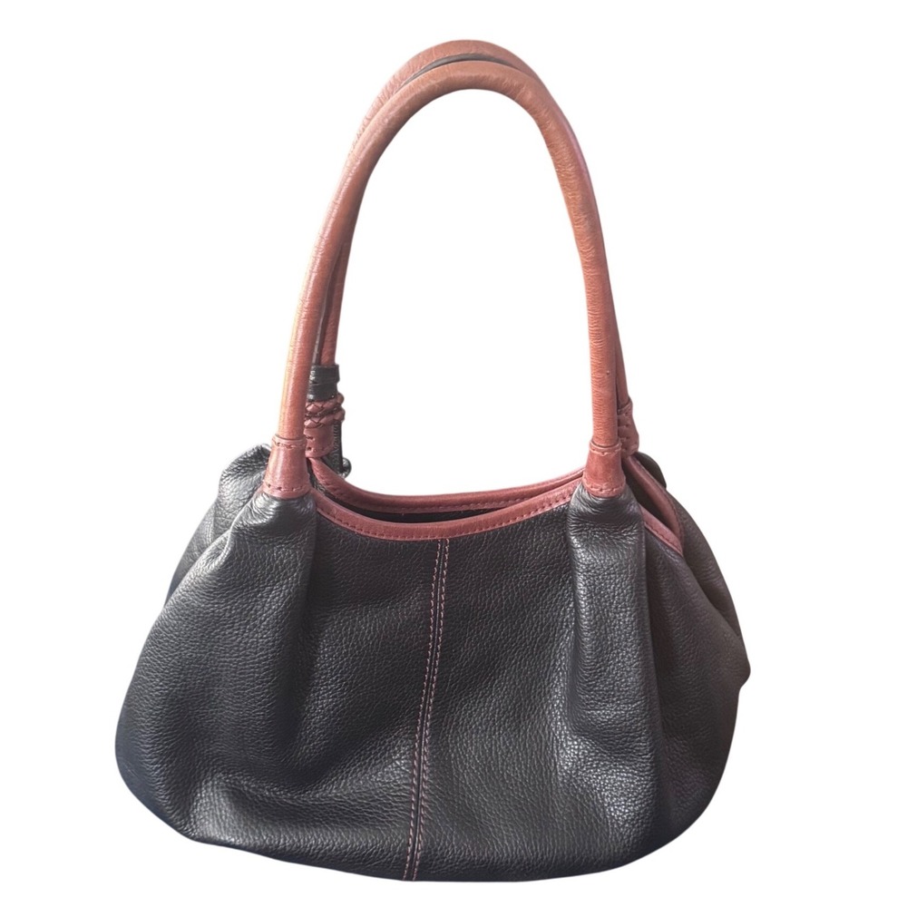 Brighton Tatum London groove Black Pebbled Slouchy Leather HOBO Shoulder Bag EUC - Picture 14 of 14